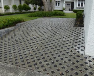 Permeable car pad near Meola Creek,